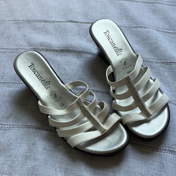 Toscanella Shoes - Toscanella Women's Elegant White Strappy Sandals